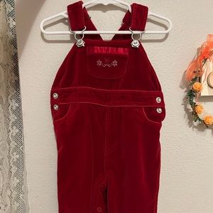 Vintage velvet overalls